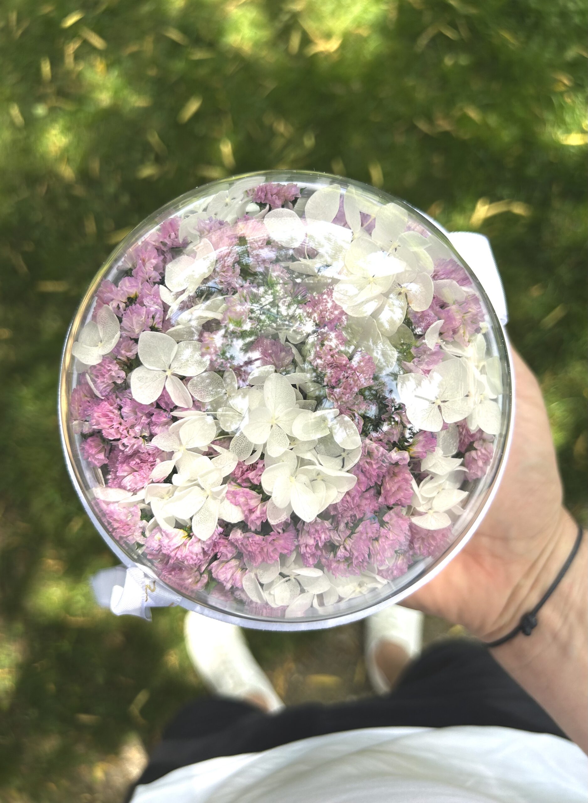 Virágdoboz szárított virágokkal(lila) - Image 5