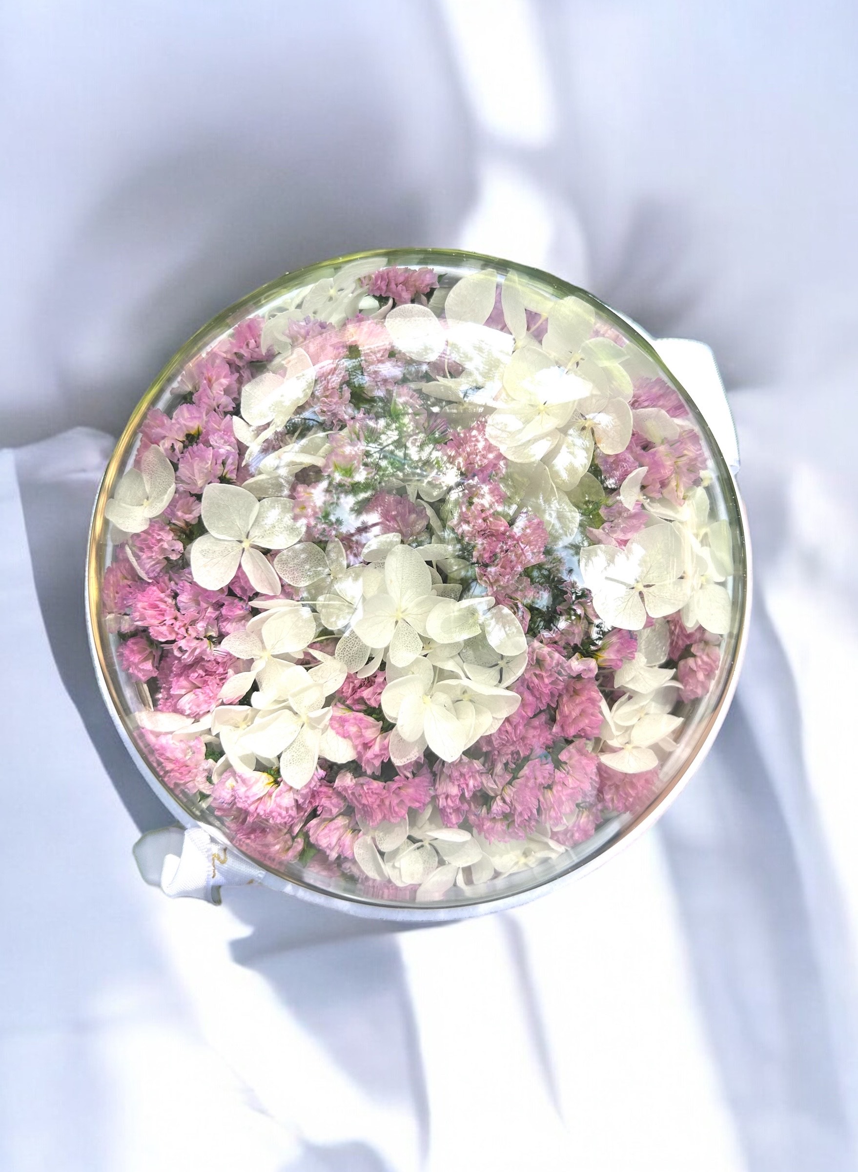 Virágdoboz szárított virágokkal(lila) - Image 4