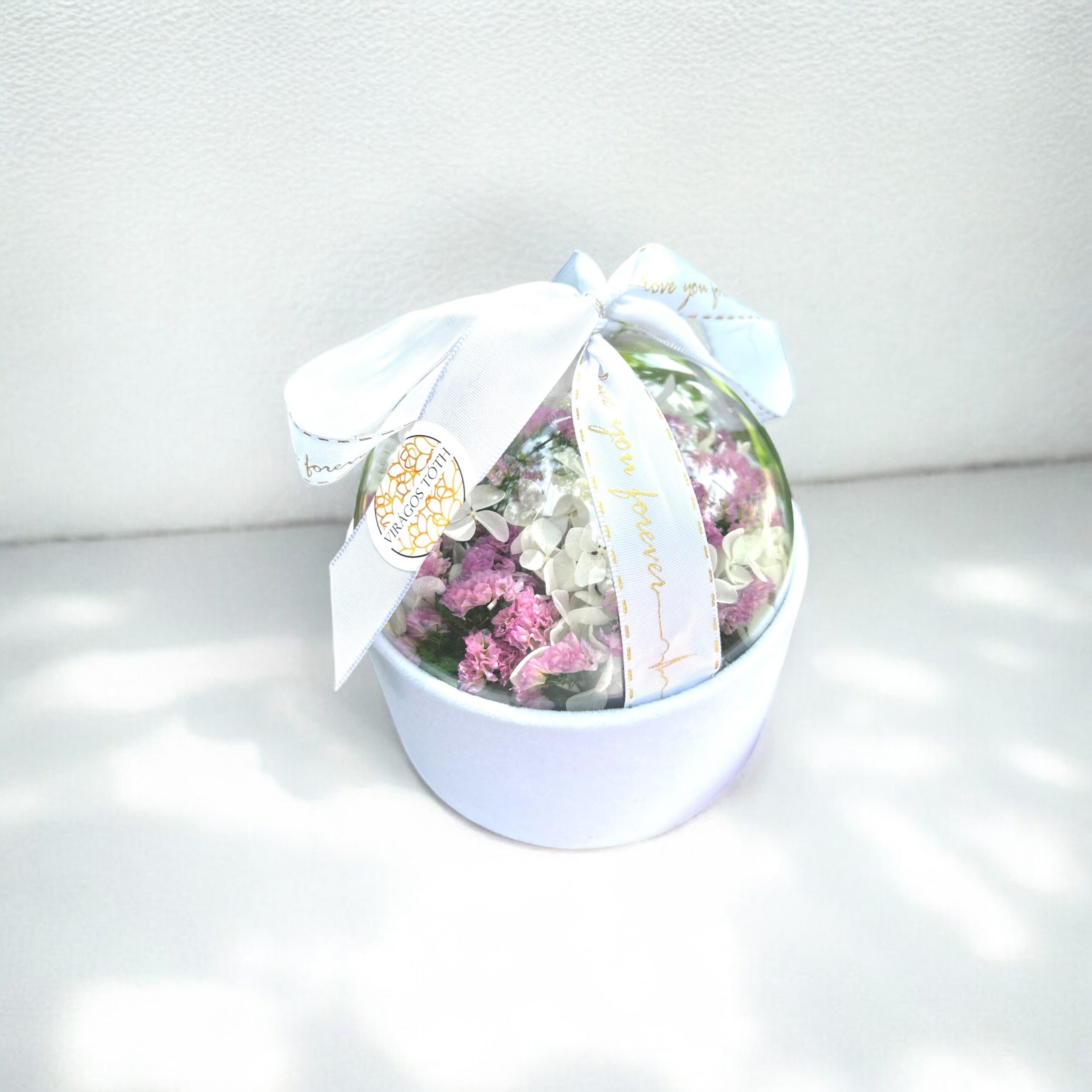 Virágdoboz szárított virágokkal(lila) - Image 3